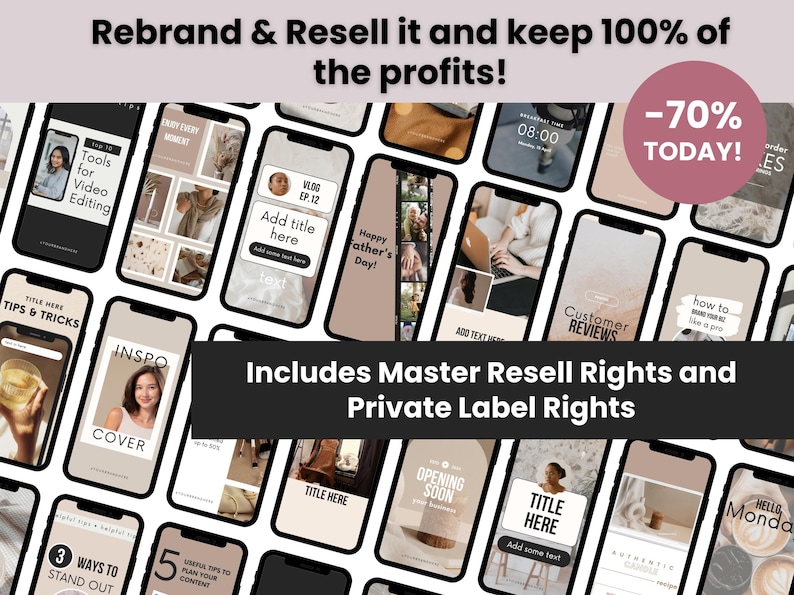 115 Instagram Reel Covers Templates With Master Resell Rights & Private ...
