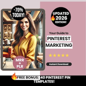 Pinterest Marketing Beginners Guide mit Master Resell Nutzungsrechten und Handelsmarkenrechten, Pinterest Guide PLR, DFY Pinterest Ebook zum Weiterverkaufen