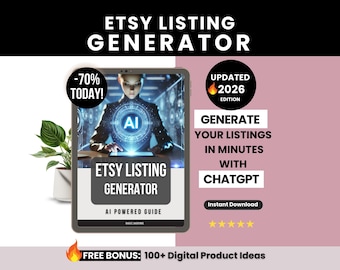 AI-Powered Etsy Listing Generator Guide, Etsy Listing Title Tags & Description Generator with ChatGPT, SEO Optimized Etsy Listing Generator