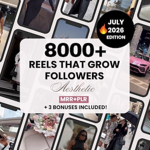 8000+Faceless Reels Bundle with Master Resell and Private Label Rights, Luxury Aesthetic Reels for Instagram, Faceless Videos for Instagram