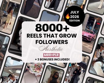 8000+Faceless Reels Bundle with Master Resell and Private Label Rights, Luxury Aesthetic Reels for Instagram, Faceless Videos for Instagram