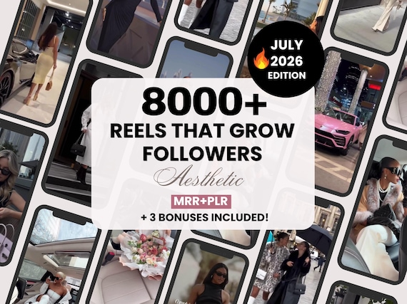8000+Faceless Reels Bundle with Master Resell and Private Label Rights, Luxury Aesthetic Reels for Instagram, Faceless Videos for Instagram