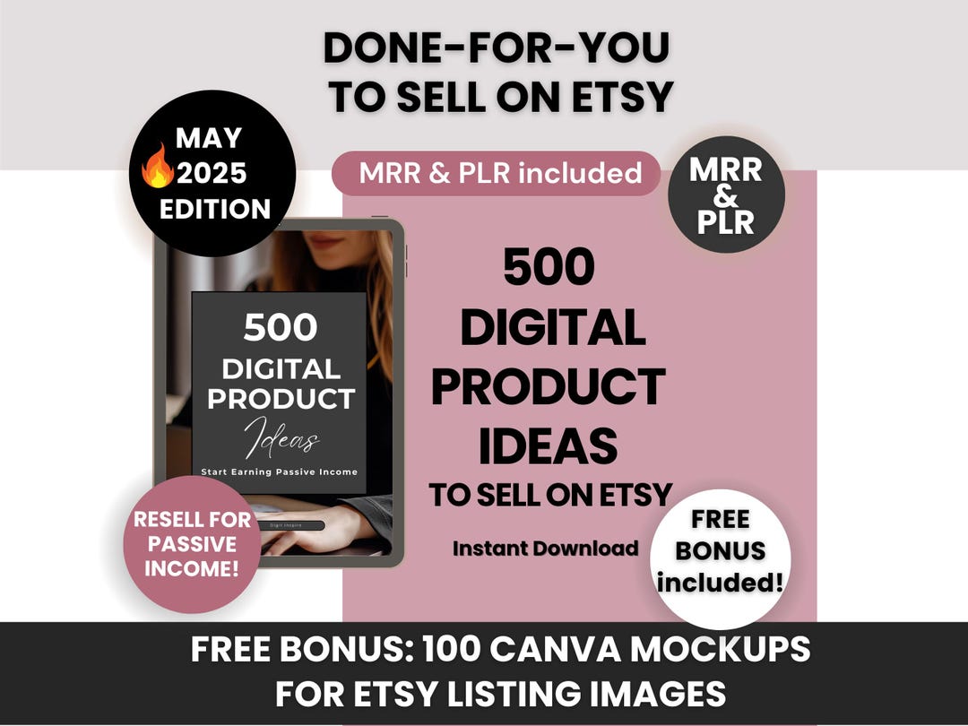 500 Digital Product Ideas to Sell on Etsy With Master Resell Rights and ...