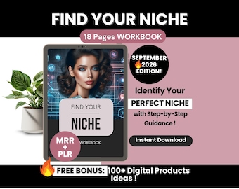 Find Your Niche Guide With Master and Private Label Rights, PLR Step-by-Step Niche Guide, Niche Identification Workbook to Resell on Etsy