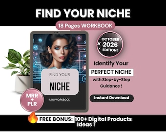 Find Your Niche Guide With Master and Private Label Rights, PLR Step-by-Step Niche Guide, Niche Identification Workbook to Resell on Etsy