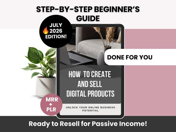 How to Create and Sell Digital Products Guide with Master Resell Rights and Private Label Rights, Create and Sell Digital Products on Etsy