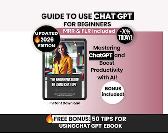 ChatGPT Le guide du débutant avec les droits de revente principaux, AI Guide plr, ebook ChatGPT pour débutants, mode d'emploi, ebook ChatGPT fait pour que vous puissiez le revendre