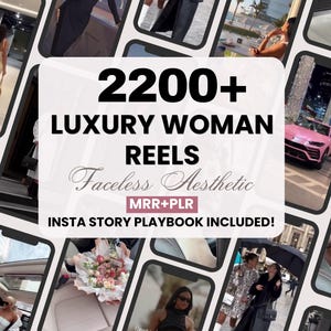 2200+ Luxury Woman Aesthetic Faceless Reels for Instagram with Master Resell & Private Label Rights, Premium Aesthetic Reels Pack to Resell
