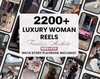 2200+ Luxury Woman Aesthetic Faceless Reels for Instagram with Master Resell & Private Label Rights, Premium Aesthetic Reels Pack to Resell