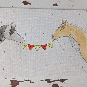 Geburtstagskarte Pferd oder Pony