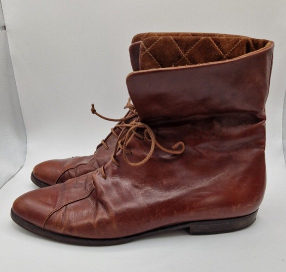 Vintage Salvatore Ferragamo Ankle Boots Size 8.5 … - image 3