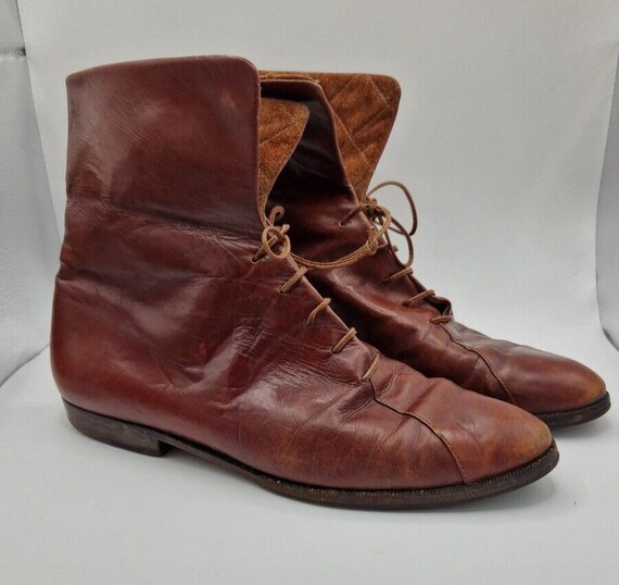 Vintage Salvatore Ferragamo Ankle Boots Size 8.5 … - image 1