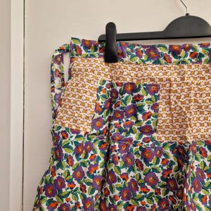 Vintage Handmade Pinny Apron Mixed Floral Cottage