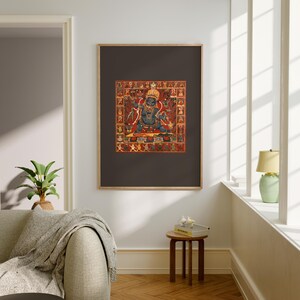 TIBETAN printable wall art, spiritual art work, mindful art, digital print, digital download, buddhist thangkas, mandala art, zen gift