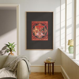 TIBETAN printable wall art, spiritual art work, mindful art, digital print, digital download, buddhist thangkas, mandala art, zen gift