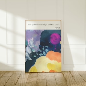 RUMI QUOTE kunst aan de muur, afdrukbare kunst, mindful citaten, therapiekantoor, mindfulness-poster, inspirerende citaten, Rumi print, abstracte print