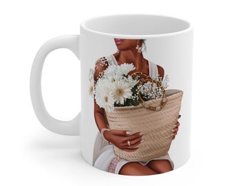 Afrocentric Mug, Black Woman, Afro Woman, Coffee, Tea, Gift Idea, Custom Mug