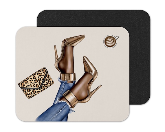 Mouse Pad Afrocentric Mouse Pad Custom Mouse Pad Tea Black Woman Mouse Pad Black Woman Afro Woman