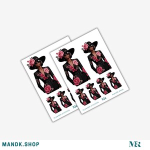 Black Girl Planner Stickers, Black Women, African American Planner Sticker Sheets