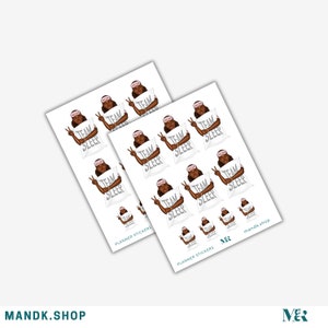 Black Girl Planner Stickers, Black Women, African American Planner Sticker Sheets