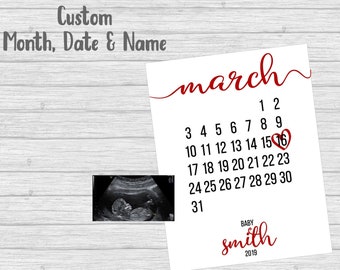 Baby Due Date Calendar >> Digital Download >> Announcement >> Instagram >> Journal >> TTC >> Infertility Journey >> Pregnancy>> jpeg