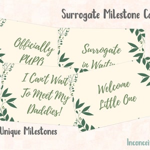 Surrogate Milestone Cards Digital Download Infertility 1 in 8 TTC Surrogacy Journey Pregnancy IVF Journal image 1