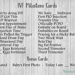 IVF Milestone Cards >> Digital Download >> Infertility >> 1 in 8 >> TTC ...