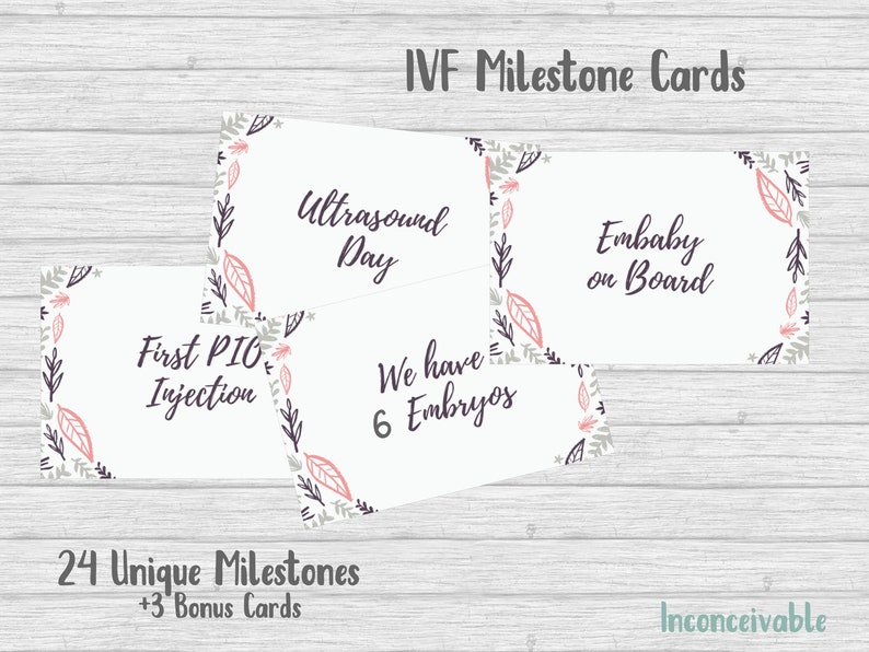 IVF Milestone Cards >> Digital Download >> Infertility >> 1 in 8 >> TTC ...