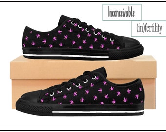 Uterus Women's Canvas Sneakers >> IVF shoes >> TTC Shoes >> Feminist Shoes >> Gift For OBGYN >> Nurse >> Infertility Awareness