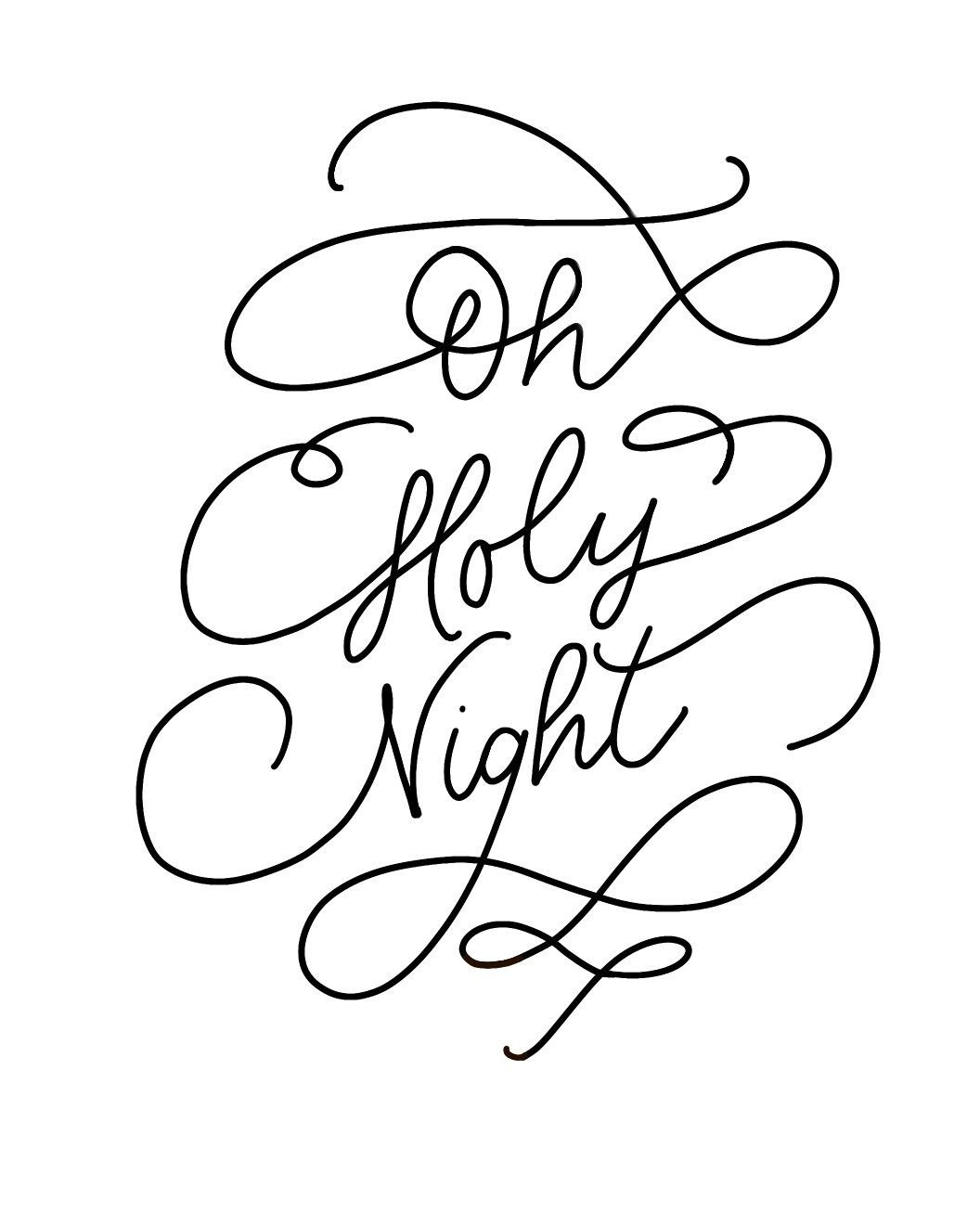 Oh Holy Night Print Christmas Print Holiday Print