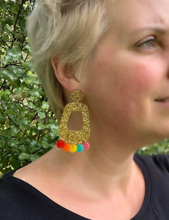 Big funky earrings outlet