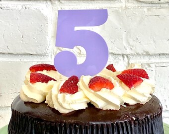 Pastel Purple Number Cake Topper, Custom Cake Number, Birthday Cake Number,  Cake Decoration