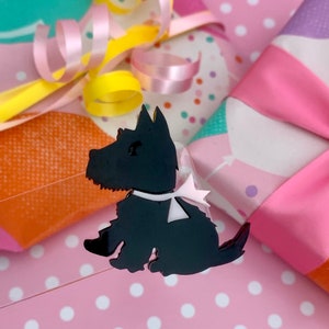 Scotty Dog Brooch, Acrylic Brooch, Vintage Brooch, Scottie Dog Gifts, Scottish Terrier Jewellery, Vintage Dog Pin, Scottie dog pin