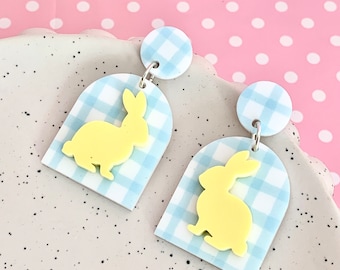 Cute Easter Earrings, Easter Gifts for Adults,  Bunny Rabbit Earrings, Spring Earrings