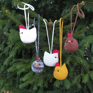 Cute Crochet Mini mabel chicken Rear View Mirror accessory, keychain, bag charm, friend gift, Teens Interior, Car Mirror hanging Decoration