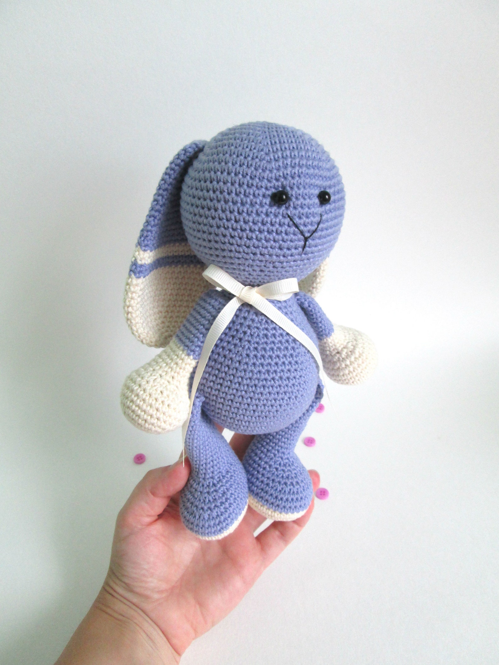 Purple Stuffed Toy Rabbit Stuffed Buny Gift for Boy or Girl | Etsy