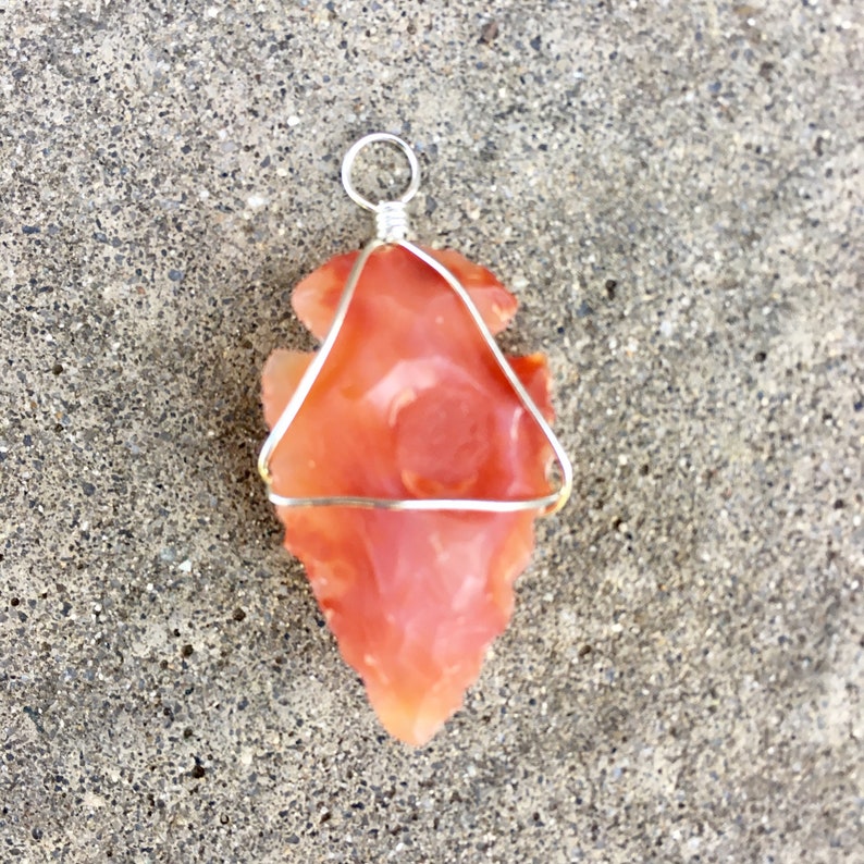 Reiki Infused Carnelian Arrowhead