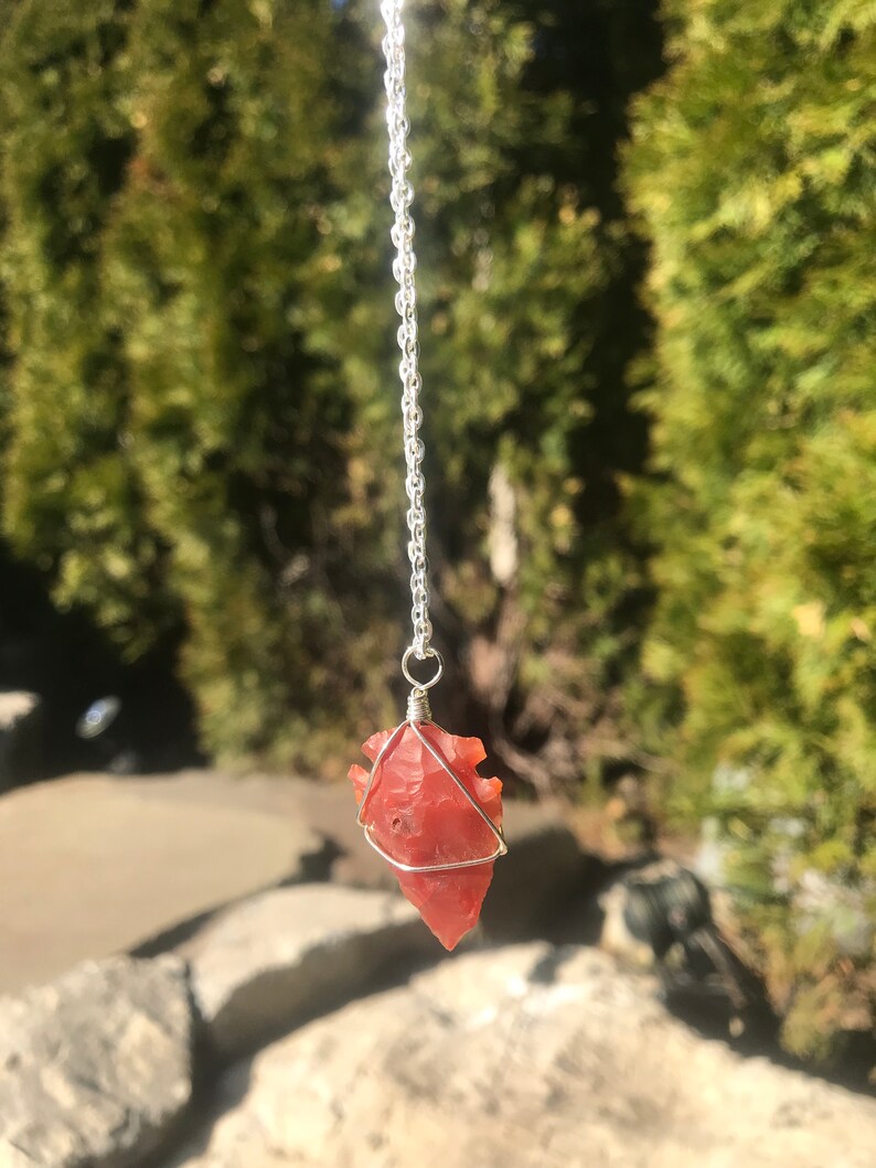 Reiki Infused Carnelian Arrowhead