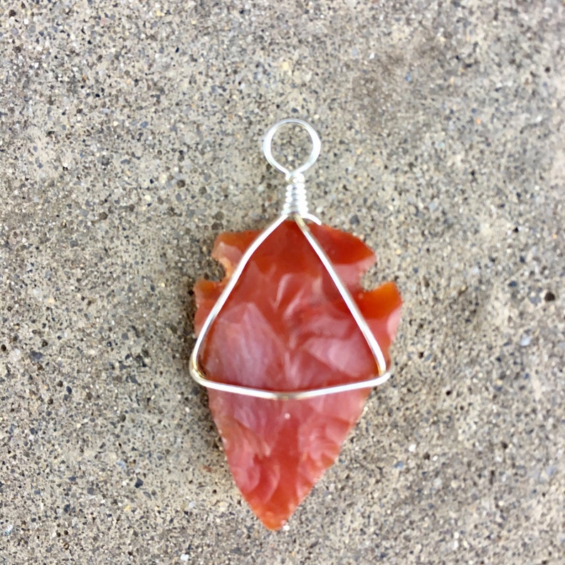 Reiki Infused Carnelian Arrowhead