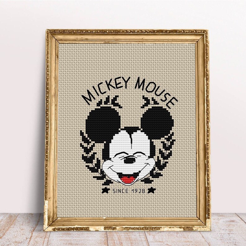 Cross stitch pattern Mickey Mouse counted cross stitch chart Etsy