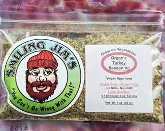 Organic Turkey Seasoning, Low Sodium Sage Rosemary Herb Blend
