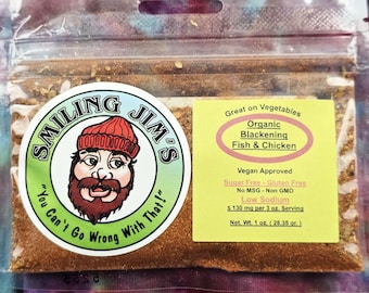 Organic Blackening Seasoning Grill Roast Organic Low Sodium Sugar Free No Chemicals