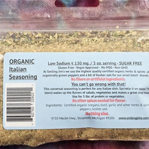 Italian Seasoning, Organic, All Natural, No Chemicals or Fillers image 2