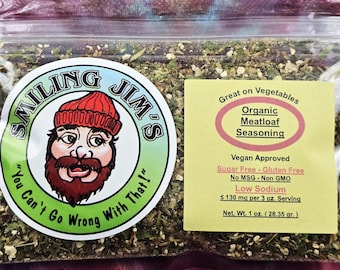 Organic Meatloaf Seasoning: Low Sodium, Sugar-Free, Gluten-Free