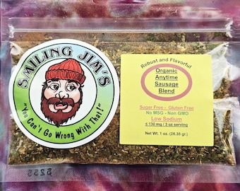 Anytime Sausage Seasoning, Organic Low Sodium Sausage Spice Blend