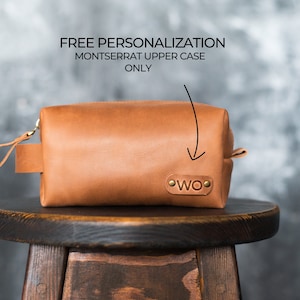 Leather toiletry bag / Leather dopp kit Groomsmen gift Personalized dopp kit Mens dopp kit Mens toiletry bag Cosmetic bag Womens organizer