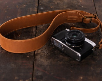 Gepersonaliseerde leren camerariem, gegraveerde DSLR-camerahouder