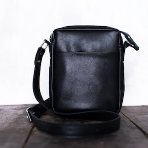 Bolso bandolera pequeño de cuero para hombre / Mini bolso de mensajero, Bolso de hombro para hombre, Monedero de cuero, Bolso de mano de cuero, Cartera para hombre, Regalo para él