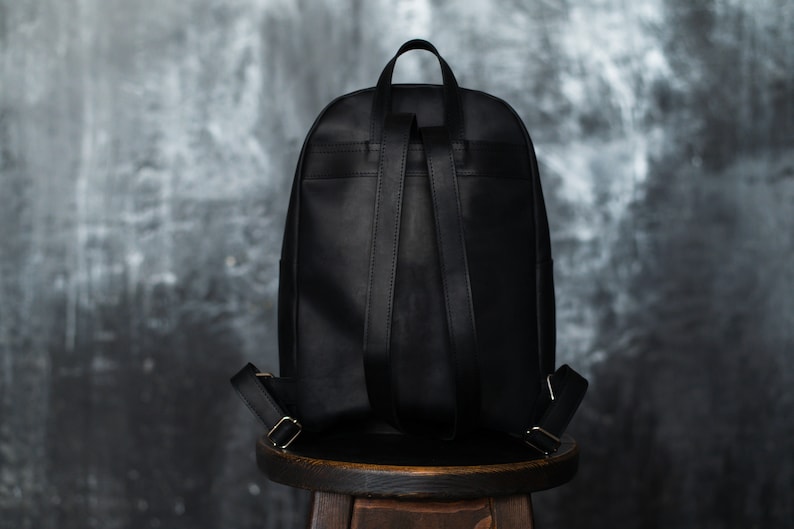 Leather Backpack / Mens Backpack Womens Backpack Purse Black - Etsy
