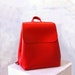 Women Leather Backpack / Red Backpack, Large Travel Backpack, Womens ...